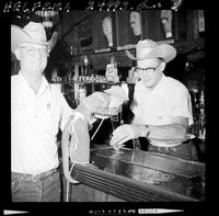 Earl Wharton & monkey in Old Style Bar  (Lou Keehn)