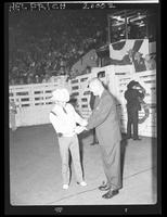Bull Riding Champ Bob Wegner with Lt. Gov. Bob Knous