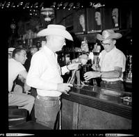 Earl Wharton & monkey in Old Style Bar  (Lou Keehn)