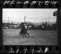 Pete Norris Calf Roping  (Ran over calf, fell 13.8)