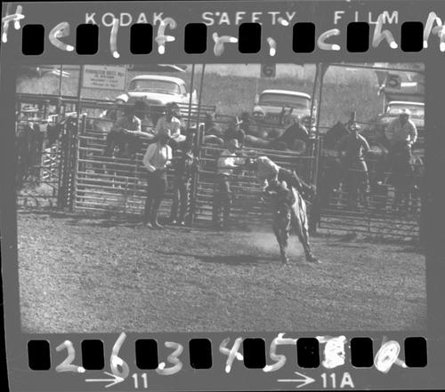 April 23, 1965 "On a Ranch, Lower Lake, Calf. Rodeo, an outdoor arena, grandstand, barecue, etc."
