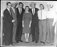 Ray Acuff (far right) and Johnnie Lee Wills (last on right) with others