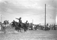 Cliff Lonacre on "Nigger Bill" Sheridan, Wyo. Rodeo