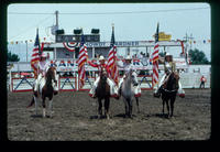 Unidentified Cowgirls with Flags