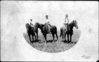 Three South Dakota cowboys on horses