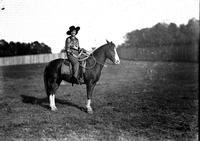 [Possibly Josephine Proctor on horse]