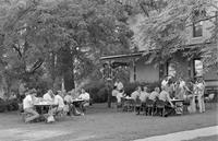 Unidentified participants in outdoor party