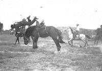 Frank Van Meter Leaving "Barrelhead" Livingston Rodeo