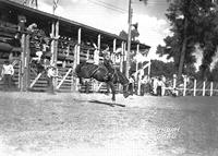 Margie Greenough on "Buster" Mandan Rodeo