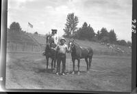 Red Allen, Mrs. Allen & 2 Horses