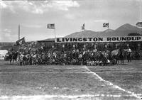 [Group photograph of Contestants and Performers-"Livingston Roundup"]