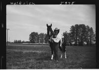Barbara H,  Pose by Horse