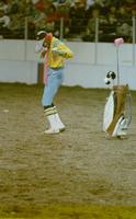 Unidentified Rodeo clowns specialty act