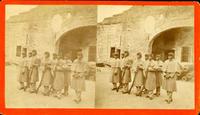 Indians on guard at the fort