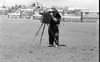 Rodeo clown Mike Spencer specialty act