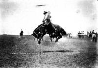 Earl Thode on "Polly" Sheridan, Wyo. Rodeo