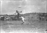 Leonard Roberts on "Livingston Round-Up" Midland Empire Fair & Rodeo, Billings, Mont.