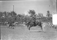 [Unidentified Cowboy riding bronc]