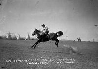 Vic Schwartz on "He'll Do" Sheridan, Wyo. Rodeo