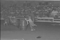 Rodeo clown Duane Reichert Bull fighting