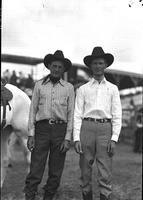 [Possibly Lynn Huskey & Floyd Gale standing beside each other]