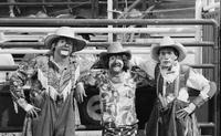 Rodeo clowns Bert Davis, Ted Dwyer, & Ted Kimzey