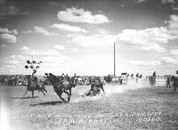 Ole Rice Bulldogging Sheridan, Wyo Rodeo