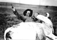 Bert Weems Bulldogging Fullerton Rodeo