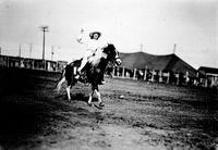 [Possibly Marianne Estes riding horse]
