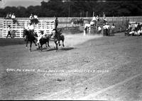 Adolph Ebner Bulldogging Springfield Rodeo