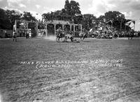 Mike Fisher Bulldogging Sidney Iowa Rodeo, 1941