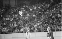 Unidentified Rodeo clowns specialty act