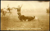 Mable Strickland Roping Wild Steer