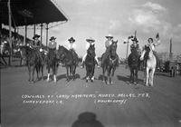 Cowgirls at "Candy Hammers" Rodeo, Dallas, Tex. Shreveport, La.