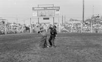 Rodeo clown Rick Young & Quail Dobbs specialty act