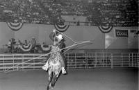 Rodeo clown Bill McEnaney specialty act