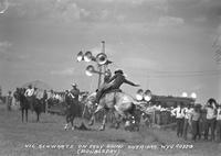 Vic Schwartz on "Easy Going" Sheridan, Wyo. Rodeo