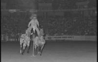 Rodeo clown Bill McEnaney specialty act