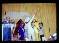 Unidentified group of contestants & Terry Eddington