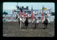 Unidentified Cowgirls with Flags