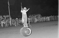 Rodeo clown Ted Kimzey specialty act
