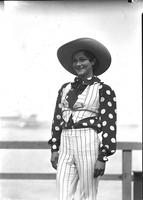 [Possibly Mary Keen posed on boardwalk]