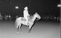 Clem McSpadden on horseback