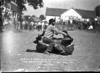 Virgil Stapp and his mule "Roosevelt" 708 Hawthorne St., Houston, Tex.