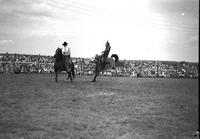 [Frank Finley staying with "Lee Rider" as another cowboy awaits to assist]