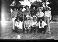 [Ten Cowgirls with the Geo. Adams Rodeo]
