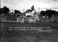 Ray Ramsey and His Roman Hurdle Team Ark-Okla Rodeo,  Ft. Smith, Ark.