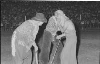 Rodeo clown Rick Young specialty act