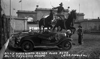 Billy Keen Riding Roman Over Auto Buck Taylor's Rodeo