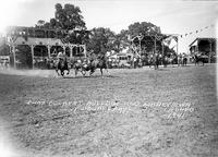 Chas Colbert Bulldogging Sidney, Iowa Rodeo 1941